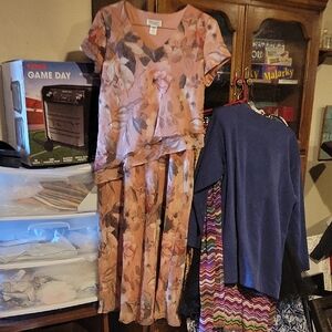 Floral Peach Maxi Dress with Ruffle Waist